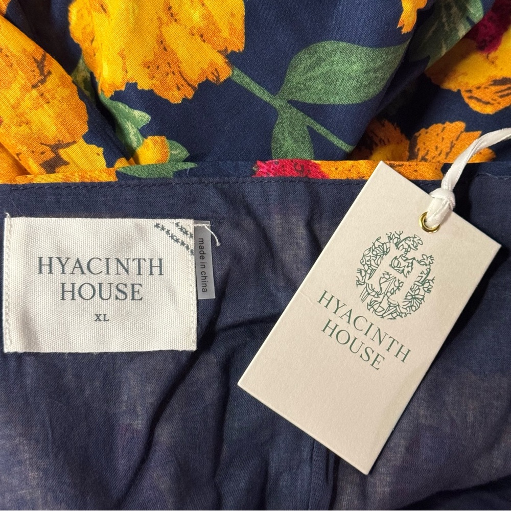 Tuckernuck (Hyacinth House) Navy Blue Dress with Yellow Floral Print - Picture 10 of 10